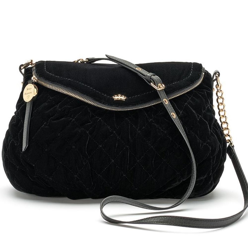 NWT Juicy Couture Quilted Velvet Crossbody Bag